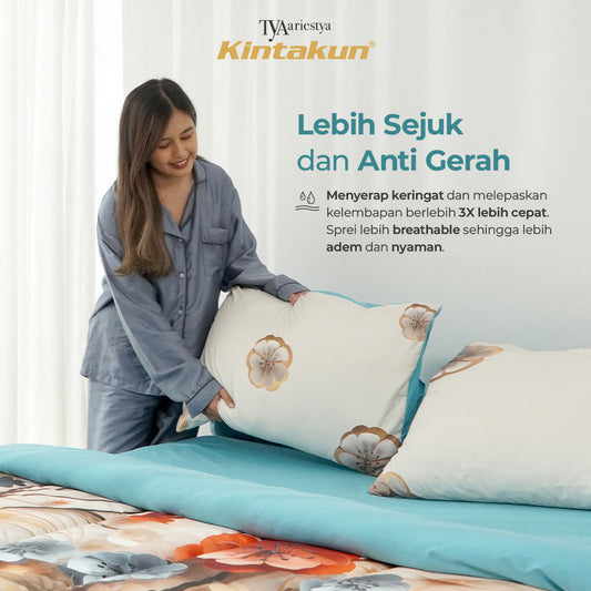 Kintakun Dluxe Sprei Set Fitted Digital Printing Ukuran 160 x 200