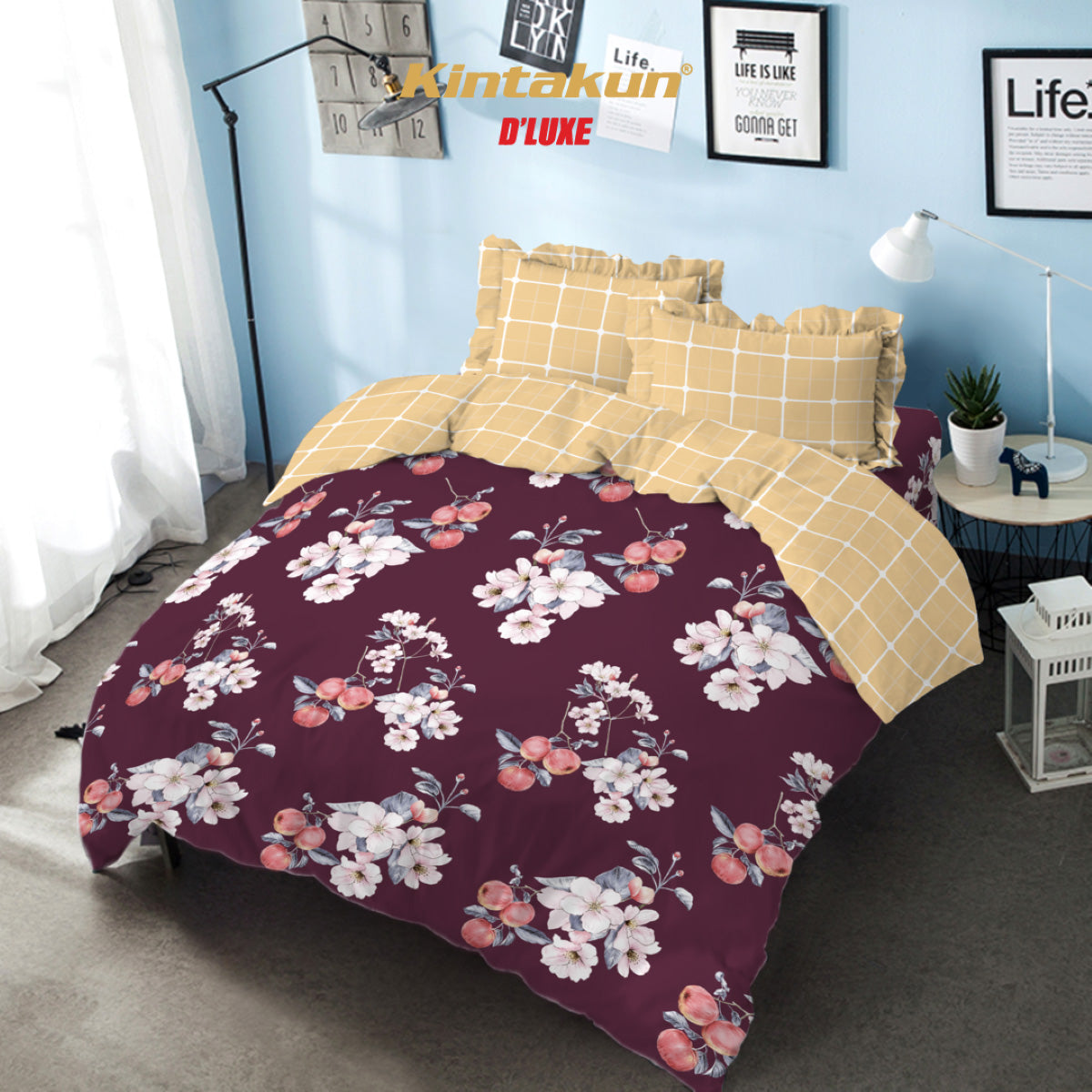 Kintakun DLUXE Bedcover Set Rumbai Joanne Tinggi 39 cm