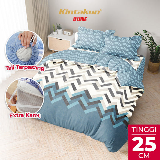 Kintakun Dluxe Bedcover Set Rumbai Jovita Tinggi 25cm