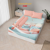 Kintakun Dluxe Sprei Set Fitted Digital Printing Motif Kala Tinggi 25 cm