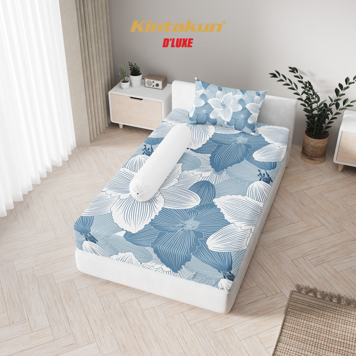 Kintakun Dluxe Sprei Set Fitted Digital Printing Kanaka Tinggi 25 cm