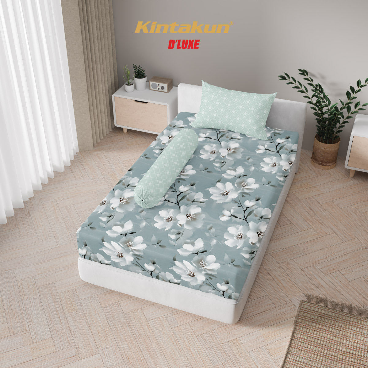 Kintakun Dluxe Sprei Fitted Kanari Tinggi 25cm