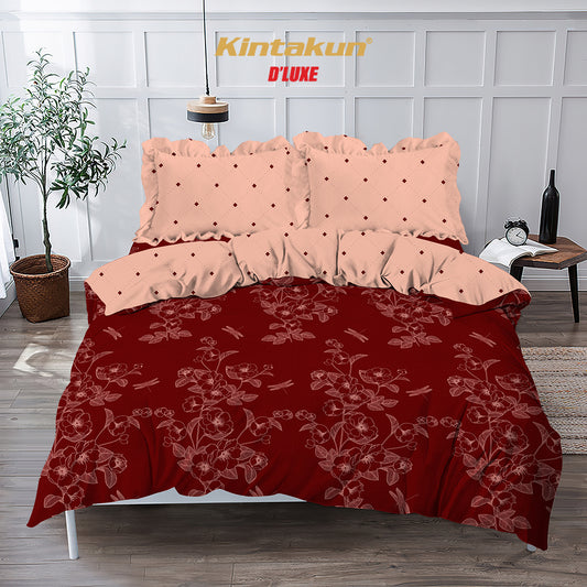 Kintakun DLUXE Bedcover Set Rumbai Kusuma Tinggi 39 cm