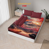 Kintakun Dluxe Sprei Set Fitted Digital Printing Motif Kyoto Tinggi 25 cm
