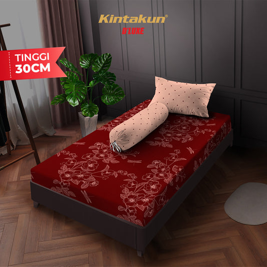 Kintakun DLUXE Sprei Set Fitted Kusuma Tinggi 30 cm