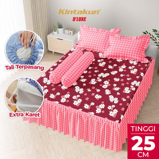 Kintakun Dluxe Sprei Rumbai Laras Tinggi 25cm