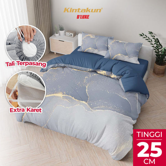 Kintakun Dluxe Bedcover Set Fitted Larzo Tinggi 25cm
