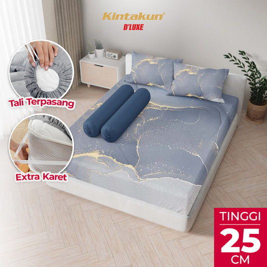 Kintakun Dluxe Sprei Set Fitted Larzo Tinggi 25cm