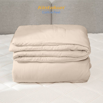 Kintakun Cotton Feel Comforter Basic & Pinch Quilt Varian Latte
