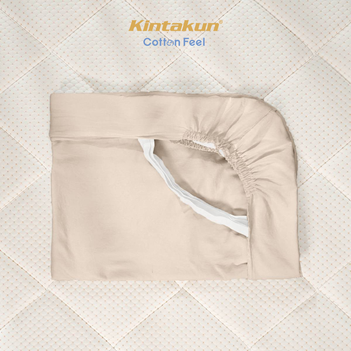 Kintakun Cotton Feel Mix & Match Sprei Pocket Varian Latte Tinggi 30 cm