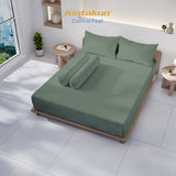 Kintakun Cotton Feel Sprei Set Fitted with Pocket Tinggi 30 cm Varian Leaf
