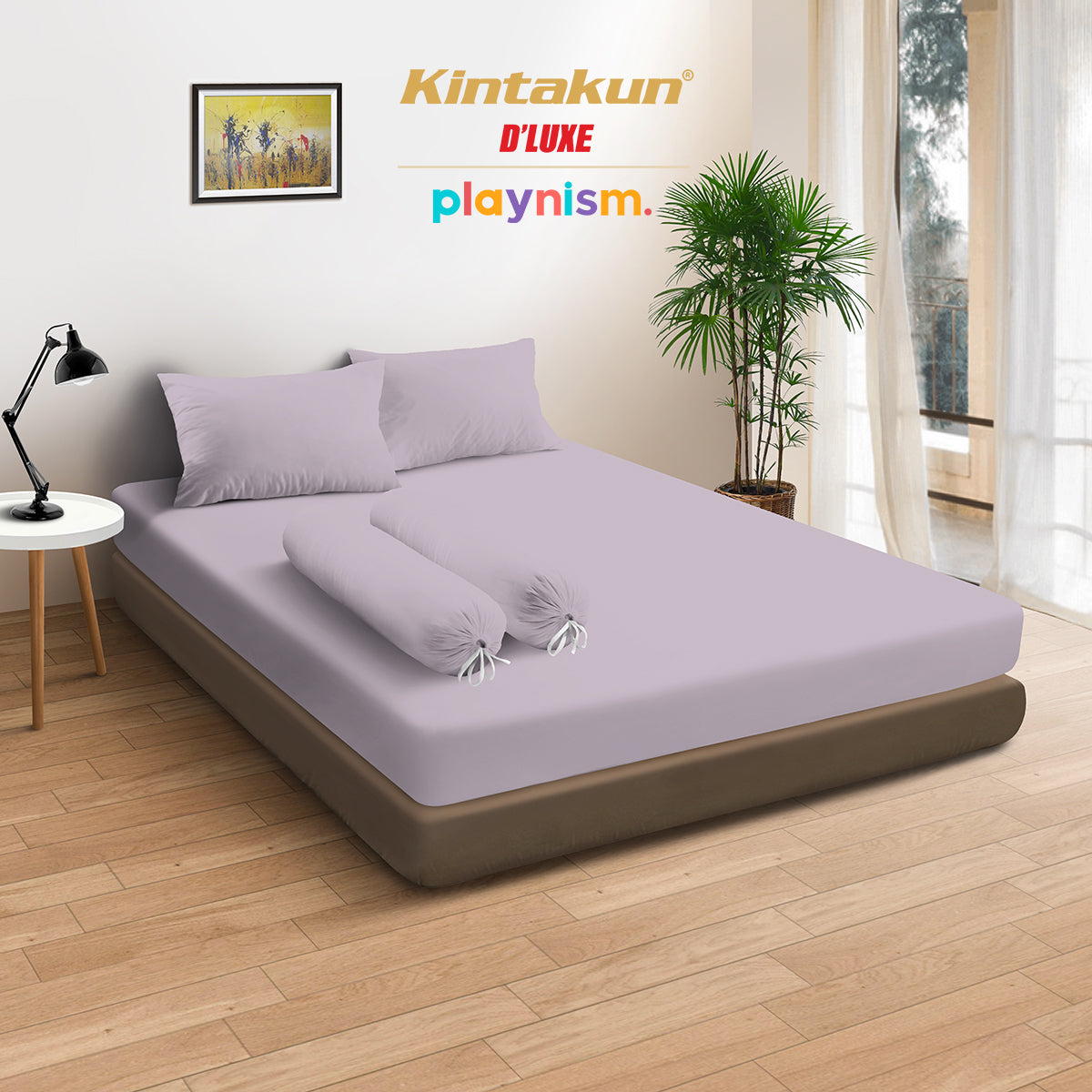 Dluxe Sprei Set Fitted Polos Ukuran 160 x 200 Varian Warna