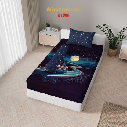 Kintakun Dluxe Sprei Set Fitted Digital Printing Motif Lira Tinggi 25 cm