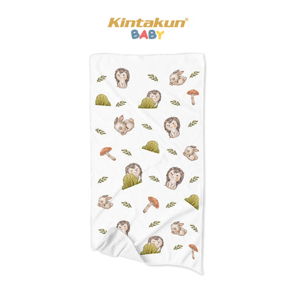 Kintakun Baby Cotton Towel Handuk Mandi Bayi Jungle Adventure 50 x 100 cm