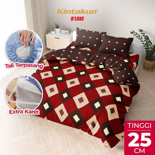 Kintakun Dluxe Bedcover Set Fitted Lorencia Tinggi 25cm