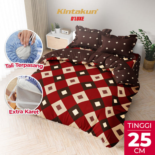 Kintakun Dluxe Bedcover Set Rumbai Lorencia Tinggi 25cm