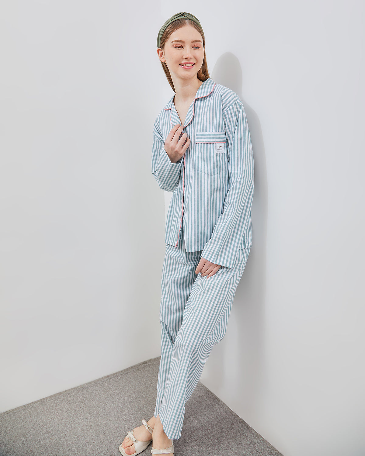 Cottonbee One Set Piyama Cotton Pria dan Wanita Varian Milk Sorbet