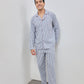 Cottonbee One Set Piyama Katun Pria Varian Blue Panna