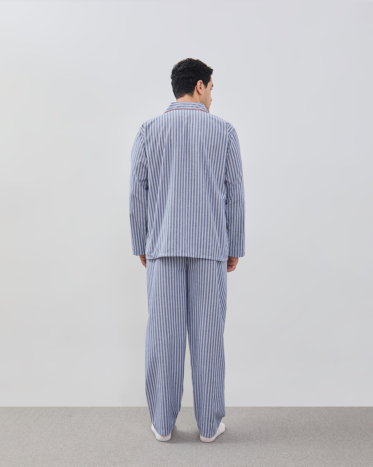 Cottonbee One Set Piyama Katun Pria Varian Midnight Custard