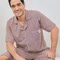 Cottonbee One Set Piyama Katun Pria Varian Cinnamon