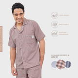 Cottonbee One Set Piyama Katun Pria Varian Cinnamon