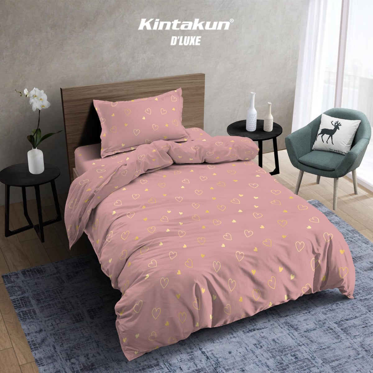 Kintakun Dluxe Gold Comforter Only Motif Lovely