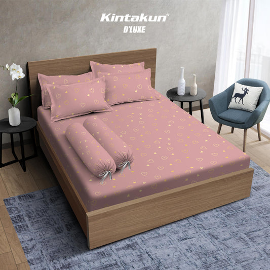 Kintakun Dluxe Gold Sprei Fitted Motif Lovely Tinggi 30 cm