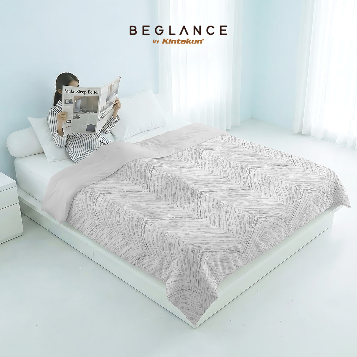 Beglance Max Cool Blanket 150 x 200cm Motif Marine Mist