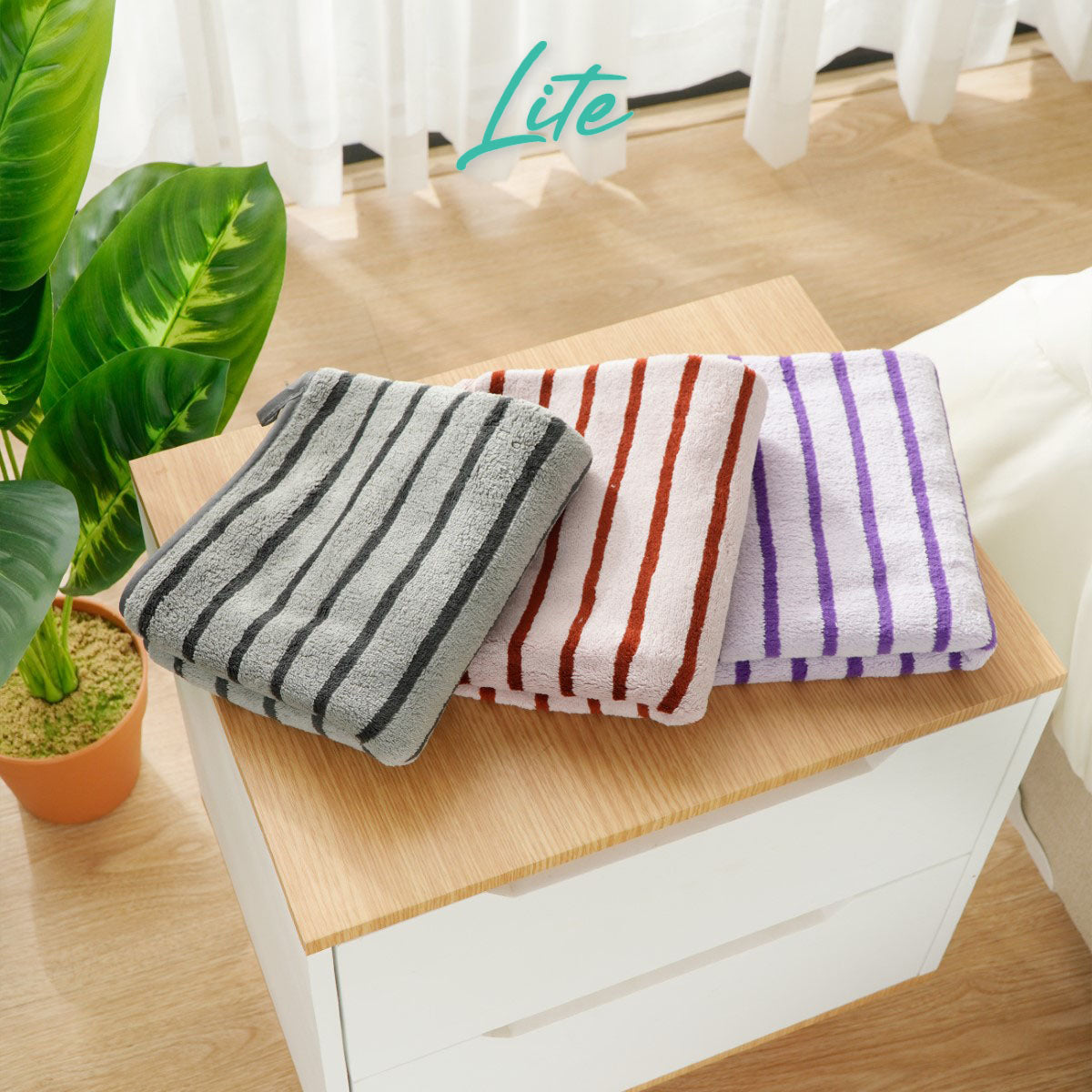 Kintakun Lite Coral Fleece Towel 35 x 75 (3 pcs)