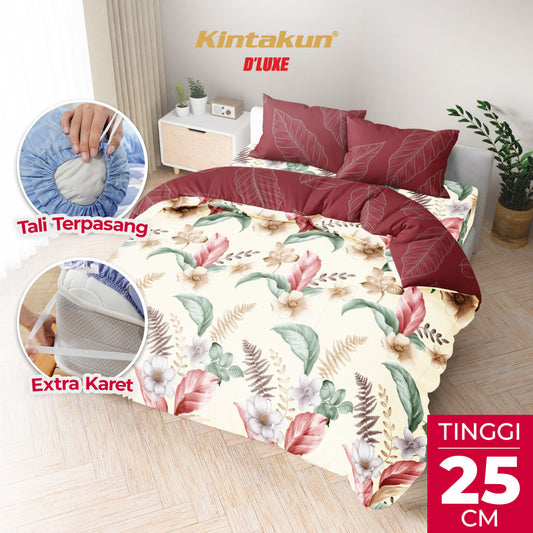 Kintakun Dluxe Bedcover Set Fitted Marmaya Tinggi 25cm