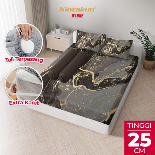 Kintakun Dluxe Sprei Set Fitted Marvin Tinggi 25cm