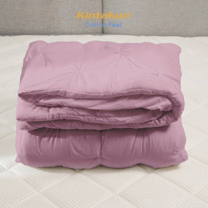 Kintakun Cotton Feel Comforter Basic & Pinch Quilt Varian Mauve Shadows