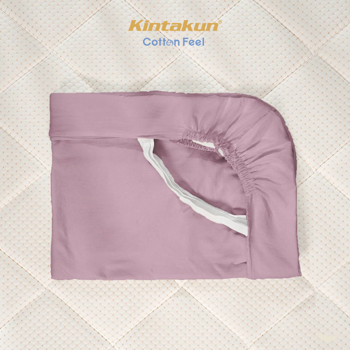 Kintakun Cotton Feel Mix & Match Sprei Pocket Varian Mauve Shadows Tinggi 30 cm
