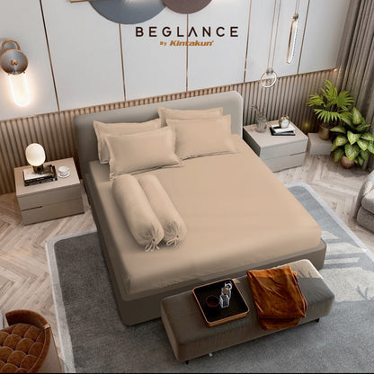 Beglance Tencel Plain Sprei Fitted 180 x 200 Tinggi 40cm