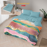 Kintakun Dluxe Bed Cover Set Fitted Digital Printing Ukuran 180 x 200