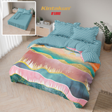 Kintakun Dluxe Bedcover Set Rumbai Digital Print Motif Monti Tinggi 39 cm