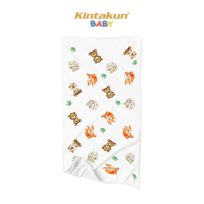 Kintakun Baby Cotton Towel Handuk Mandi Bayi Jungle Adventure 50 x 100 cm