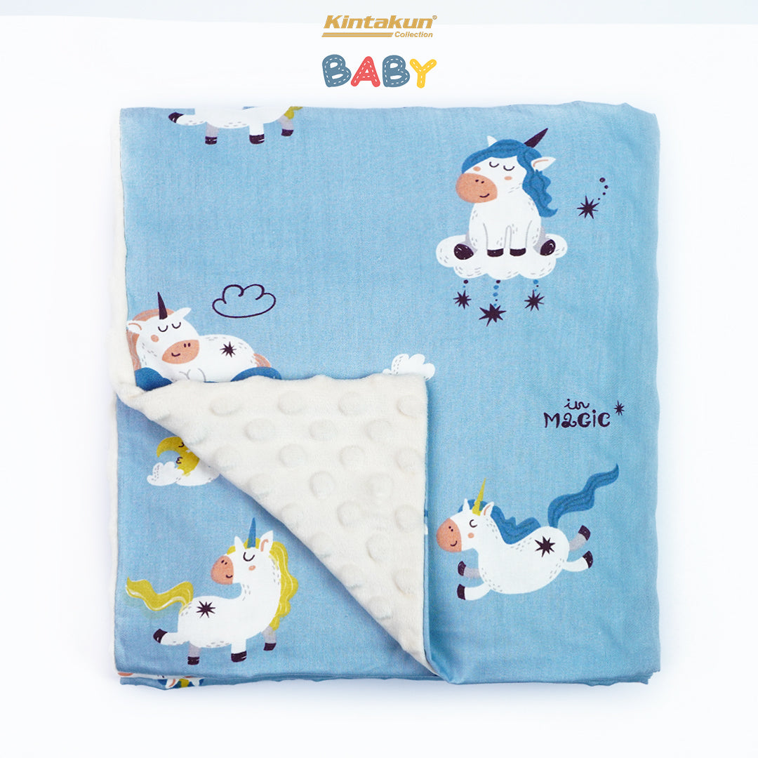 Kintakun Baby Minky Dot Blanket Selimut Bayi 110 x 150 Varian Warna