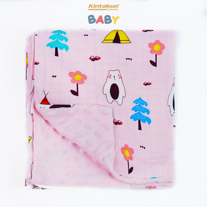 Kintakun Baby Minky Dot Blanket Selimut Bayi 110 x 150 Varian Warna