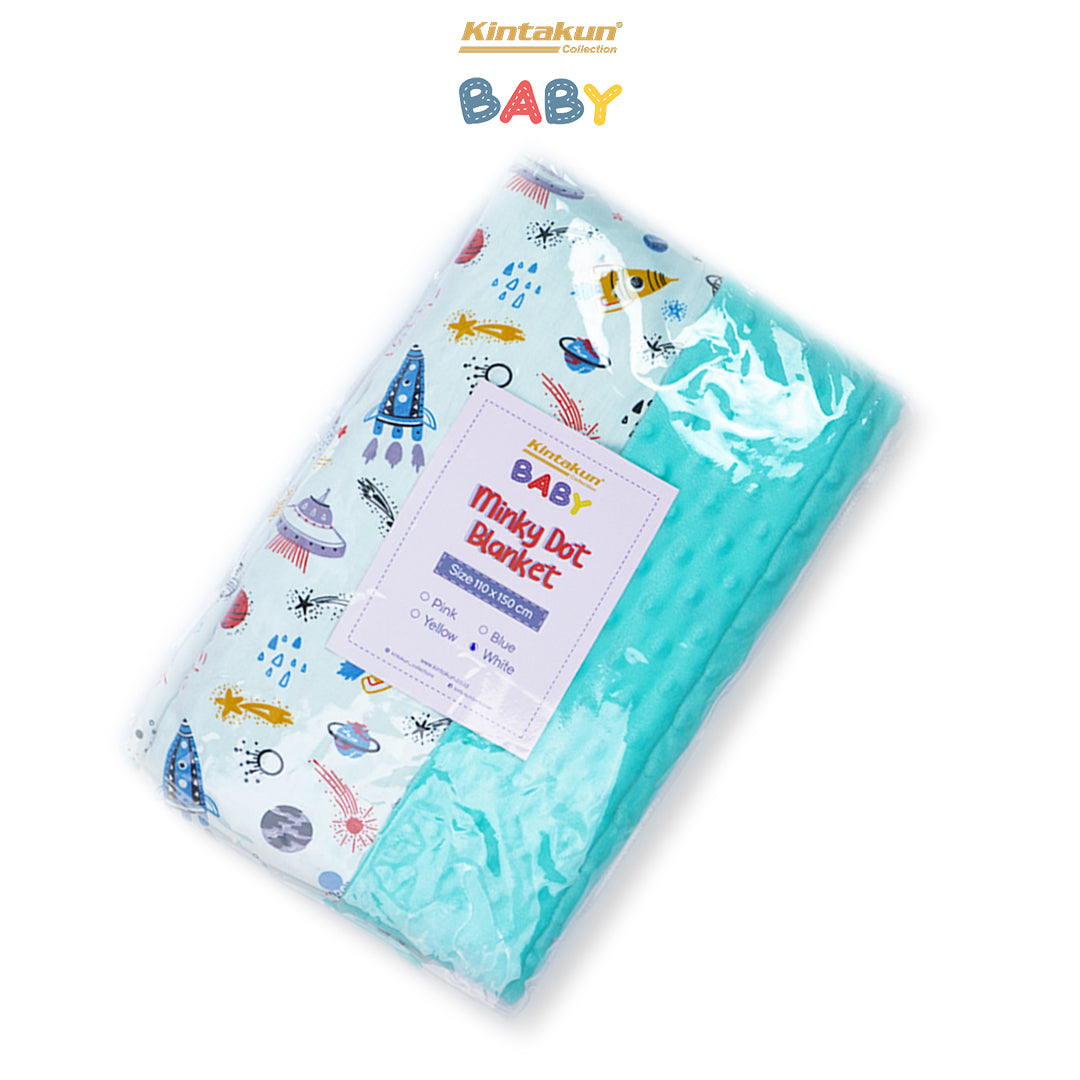 Kintakun Baby Minky Dot Blanket Selimut Bayi 110 x 150 Varian Warna