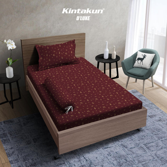 Kintakun Dluxe Gold Sprei Fitted Motif Musical Tinggi 30 cm