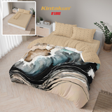 Kintakun Dluxe Bed Cover Set Fitted Digital Printing Motif Namira Tinggi 25 cm