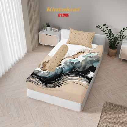 Kintakun Dluxe Sprei Set Fitted Digital Printing Motif Namira Tinggi 25 cm