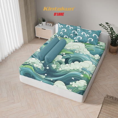 Kintakun Dluxe Sprei Set Fitted Nami Digital Printing
