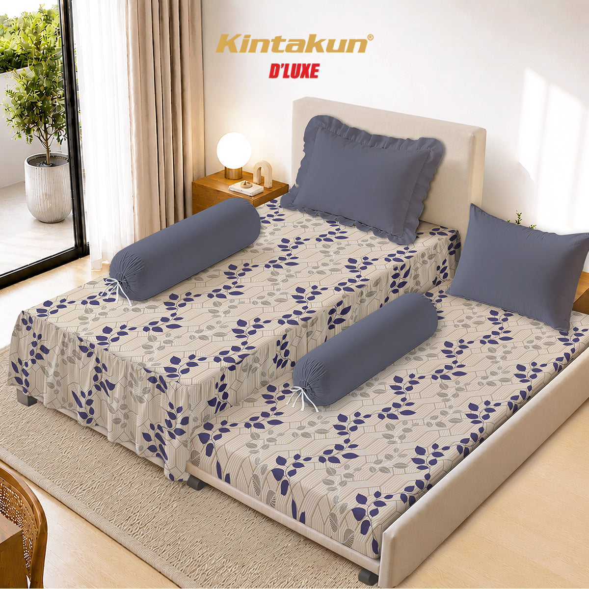 Kintakun Dluxe Sprei Duo 2in1 Tinggi 30cm Motif Natuna