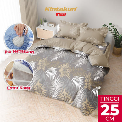 Kintakun Dluxe Bedcover Set Rumbai Nayla Tinggi 39cm