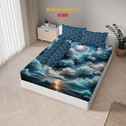 Kintakun Dluxe Sprei Set Fitted Digital Printing Motif Nilo Tinggi 25 cm