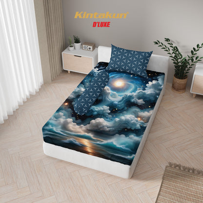Kintakun Dluxe Sprei Set Fitted Digital Printing Motif Nilo Tinggi 25 cm