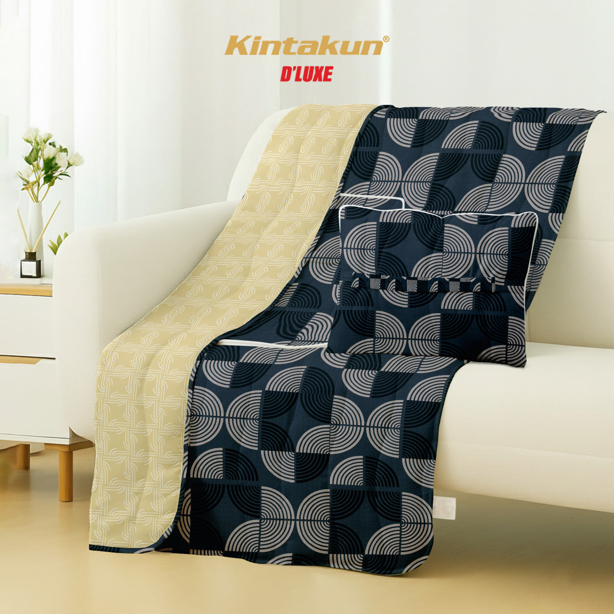 Kintakun Dluxe Balmut Mini 2in1 Bantal Selimut Multifungsi Motif Ninda
