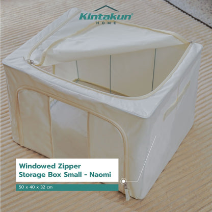 Kintakun Home Naomi Keranjang Tempat Penyimpanan Baju dengan Zipper